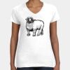 Women's Fine Jersey V-Neck Tee Thumbnail