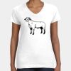 Women's Fine Jersey V-Neck Tee Thumbnail