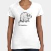 Women's Fine Jersey V-Neck Tee Thumbnail