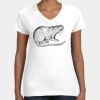 Women's Fine Jersey V-Neck Tee Thumbnail