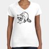 Women's Fine Jersey V-Neck Tee Thumbnail