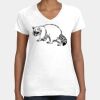 Women's Fine Jersey V-Neck Tee Thumbnail