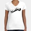 Women's Fine Jersey V-Neck Tee Thumbnail