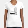 Women's Fine Jersey V-Neck Tee Thumbnail