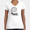 Women's Fine Jersey V-Neck Tee Thumbnail
