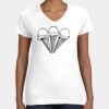 Women's Fine Jersey V-Neck Tee Thumbnail