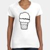 Women's Fine Jersey V-Neck Tee Thumbnail