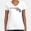 Women's Fine Jersey V-Neck Tee Thumbnail