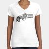 Women's Fine Jersey V-Neck Tee Thumbnail