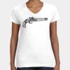 Women's Fine Jersey V-Neck Tee Thumbnail