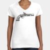 Women's Fine Jersey V-Neck Tee Thumbnail