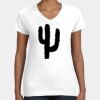 Women's Fine Jersey V-Neck Tee Thumbnail