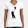 Women's Fine Jersey V-Neck Tee Thumbnail