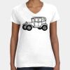 Women's Fine Jersey V-Neck Tee Thumbnail