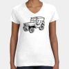 Women's Fine Jersey V-Neck Tee Thumbnail