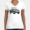 Women's Fine Jersey V-Neck Tee Thumbnail