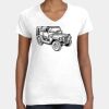 Women's Fine Jersey V-Neck Tee Thumbnail