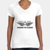 Women's Fine Jersey V-Neck Tee Thumbnail