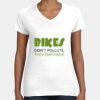 Women's Fine Jersey V-Neck Tee Thumbnail