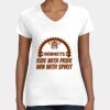 Women's Fine Jersey V-Neck Tee Thumbnail